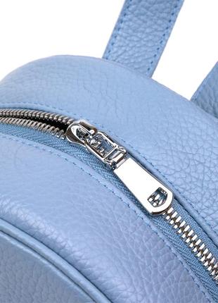 Стильний жіночий рюкзак з натуральної шкіри shvigel блакитний шкіряний зернистий 163187 фото