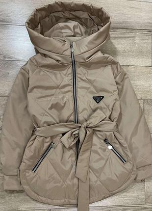 Демісезонна куртка для дівчаток з плащівки 146-152 158 164