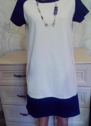 Стильне трендові класичне плаття міді вільного крою mango р m