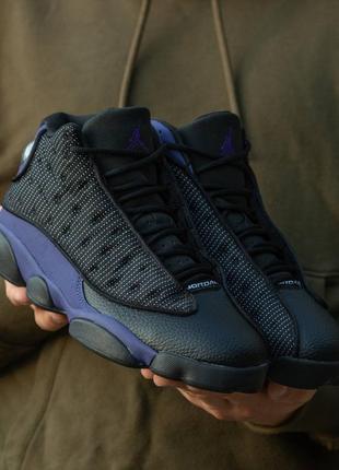 Мужские кроссовки nike air jordan 13 retro black purple 40-41-42-43-44-45