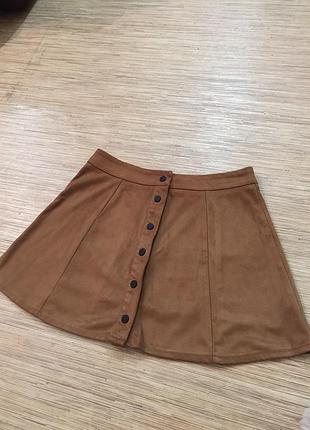 Юбка замшевая