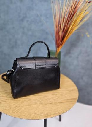 Стильна чорна сумка, сумочка жіноча на магнітній заклепці,екошкіра,жіночі сумки9 фото