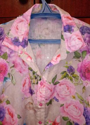 Блуза с длинным рукавом, застёжка кнопки -пуговицы2 фото