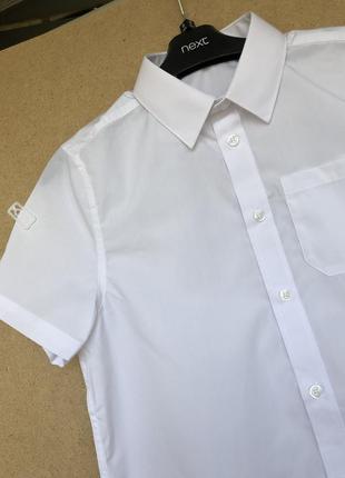 Фирменная школьная белая рубашка сорочка короткий рукав george р. 12-13 лет.3 фото