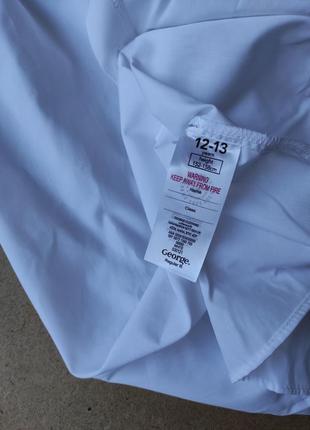 Фирменная школьная белая рубашка сорочка короткий рукав george р. 12-13 лет.4 фото