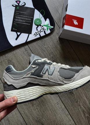 Замшеві кросівки Lauftights New Balance 'rain cloud'2 фото