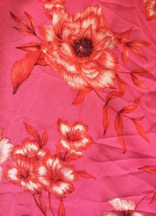 Яркая стильная розовая блузка в цветы на высокий рост wallis3 фото
