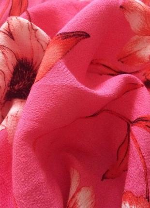 Яркая стильная розовая блузка в цветы на высокий рост wallis8 фото