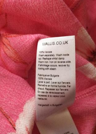 Яркая стильная розовая блузка в цветы на высокий рост wallis10 фото