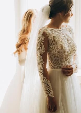 Весільна сукня термінова продажа, тому що потрібні кошти3 фото