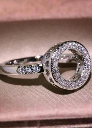 Кольцо кольцо серебро pandora. нежное деликатное. кольццо пандора