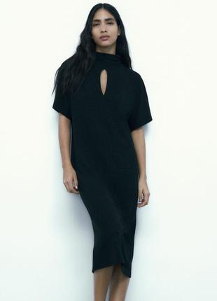 Мягкое платье с вырезами от zara, размер s