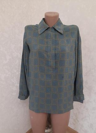 Вінтаж! брендова шовкова блуза сорочка італія