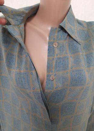 Винтаж! брендовая шелковая блуза рубашка италия4 фото