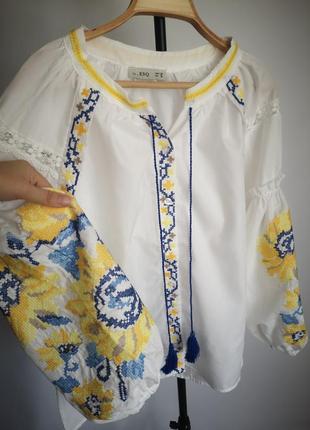 Вышиванка блузка солнечника6 фото