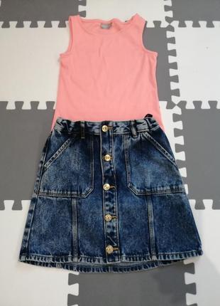 Джинсовая юбка для девочки 9 лет2 фото