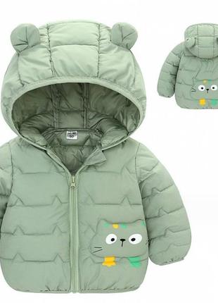 Курточка демісезонна котик зелена