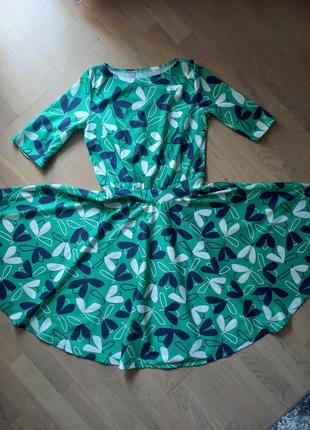 Плаття зелене пошиття "сонцекльош"1 фото