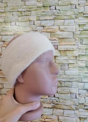 Теплая повязка на голову натуральная ангора