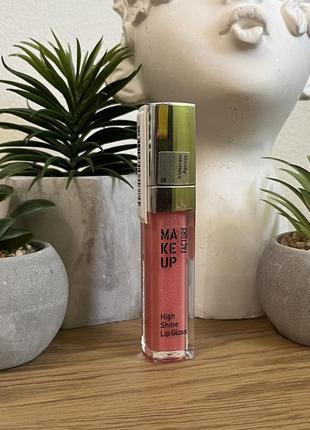 Оригінал блиск для губ Make up factory metal shine тени для век high shine lip gloss 38 iridescent apricot оригинал блеск для губ