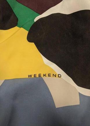 Max mara weekend оригинальная футболка из шелка и хлопка color block3 фото