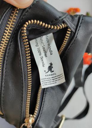 Кожаная сумка kangol сумка мессенджер kangol сумка через плечо4 фото