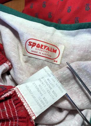 Sportalm винтаж платье баварское комплект костюм дирндль фартук винтаж тироль7 фото