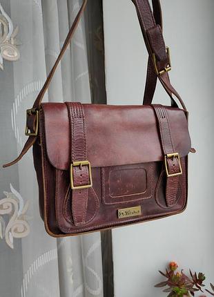 Винтажная кожаная сумка dr. martens vintage сумка мессенджер кроссбоди dr martens