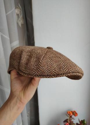 Кепка жиганка kangol vintage england хуліганка восьмиклинка кашкет картуз stetson harris tweed brunello