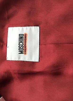 Піджак moschino, чорний у червону смужку, р. s, m5 фото