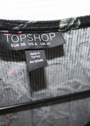 Платье трикотажное topshop в рубчик9 фото