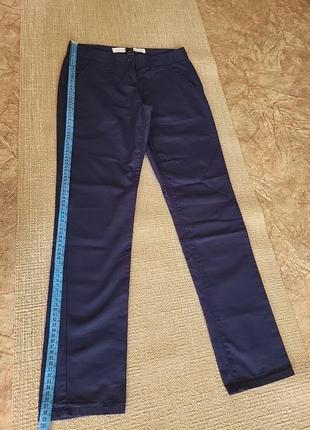 Штаны брюки синие 11/11 коттон хлопок женские классика средняя посадка
