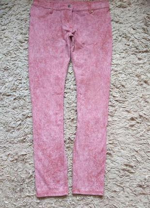 Бордово-розовые женские джинсы || gina || размер m1 фото