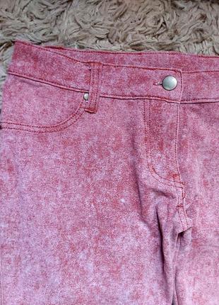 Бордово-розовые женские джинсы || gina || размер m2 фото