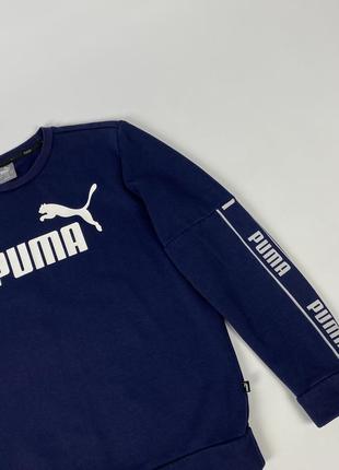 Світшот puma з лампасами синій оригінальний розмір s2 фото