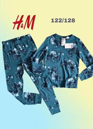 122 128 піжама для хлопчика h&m з машинками