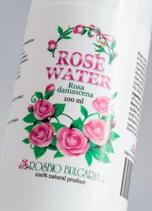 100мл розовая вода гидролат (rosa damascena) из болгарии с кнопочным распылителем2 фото
