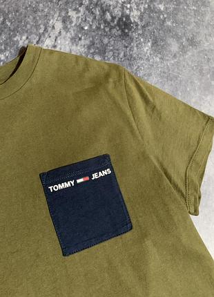 Футболка премиальная мужская tommy hilfiger хаки8 фото