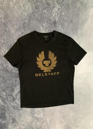 Футболка преміальна чоловіча belstaff big logo cp company stone island stussy