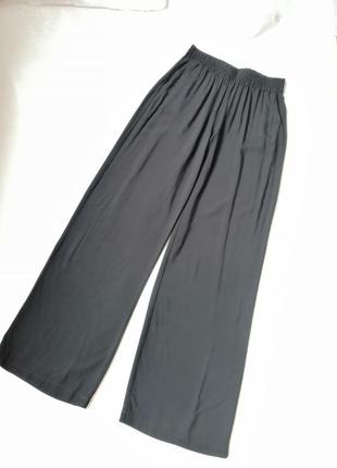 Літні стильні бавовняні штани палаццо з натуральної тканини штапель1 фото