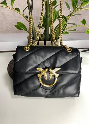 Чорна сумка pinko love classic puff