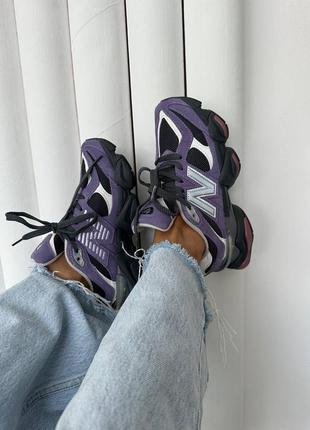 Унисекс кроссовки new balance 9060 « violet noir » premium 💜1 фото