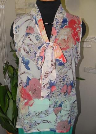 Шикарная блуза большого размера - под пиджак, кардиган  store twenty one3 фото