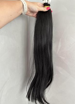 Натуральные славянские черные волосы