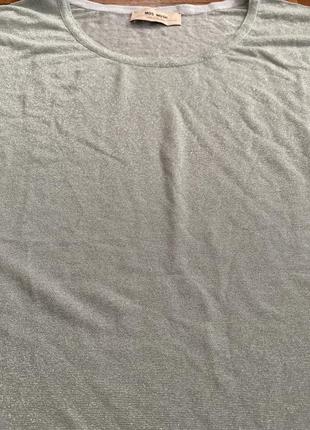 Новая блестящая трикотажная блуза футболка mos mosh s данная2 фото