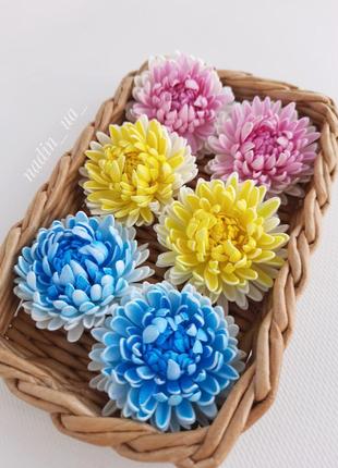 Квіти з фоамірану, квіткові композиції, хризантеми4 фото