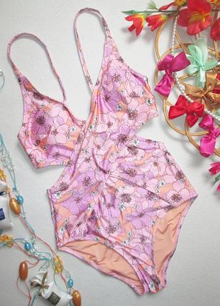 Шикарный слитный купальник монокини в цветочный принт reiss 🌺🌴🌺