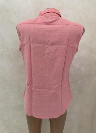 Рубашка жилетка без рукавов polo ralph lauren розовая5 фото
