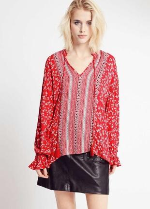 Рубашка блузка в этно стиле бохо,вискоза, большой размер, батал marks &amp; spencer2 фото