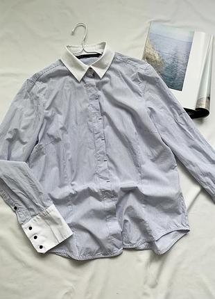 Рубашка, базовая, в полоску, полосатая, зара, zara